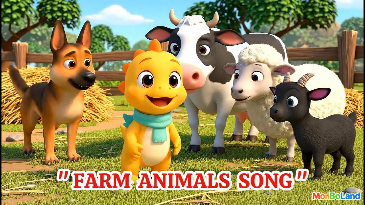 Farm Animals Song 🐄🦆🐖 | Learn Animal Sounds with Music | MonBoLand Official Ep 39