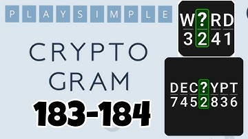 PlaySimple CRYPTOGRAM level 183 184