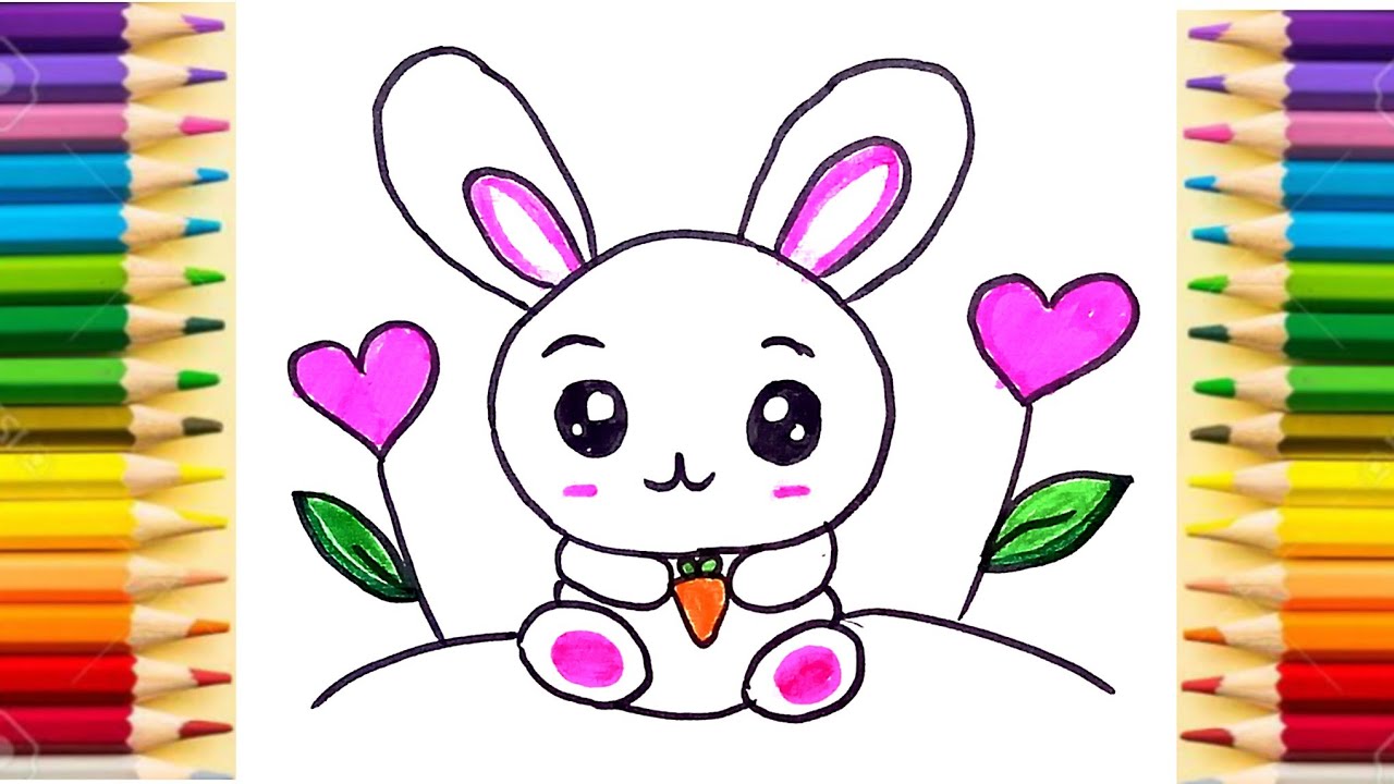 How to draw a Cute bunny 🐇 | drawing for kids | @haniahoriadrawing ...
