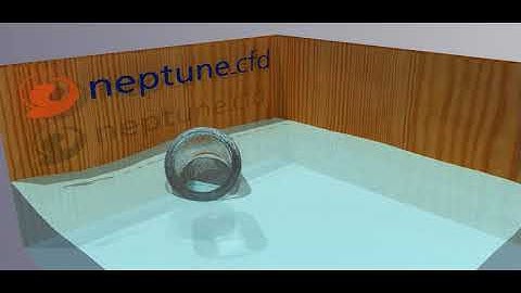 Glass floating on water with neptune_cfd