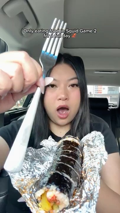 Only eating food in Squid Game 2 for a full day! 🍜🍴