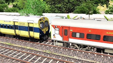 ICF MEMU COUPLING LHB RED COACH | BUMPY RAILROAD | RAILWORKS | TRAIN SIMULATOR 2022 | RAILROAD ATG