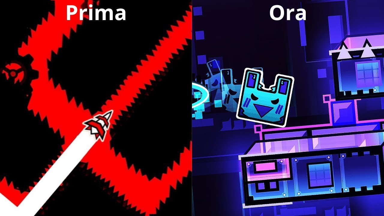 Extreme Demons prima vs ora - Geometry Dash - pt.2