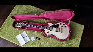 Unboxing Gibson Les Paul Custom Alpine White 2012