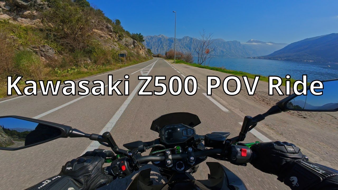 Kawasaki Z500 POV Chill ride | Montenegro, late winter