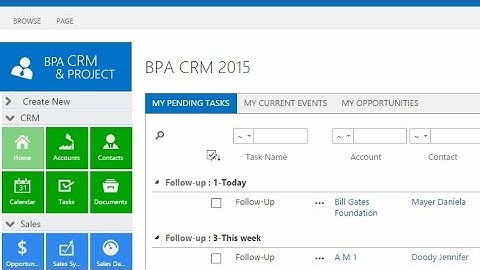 BPA CRM & Project for SharePoint Quick Tour