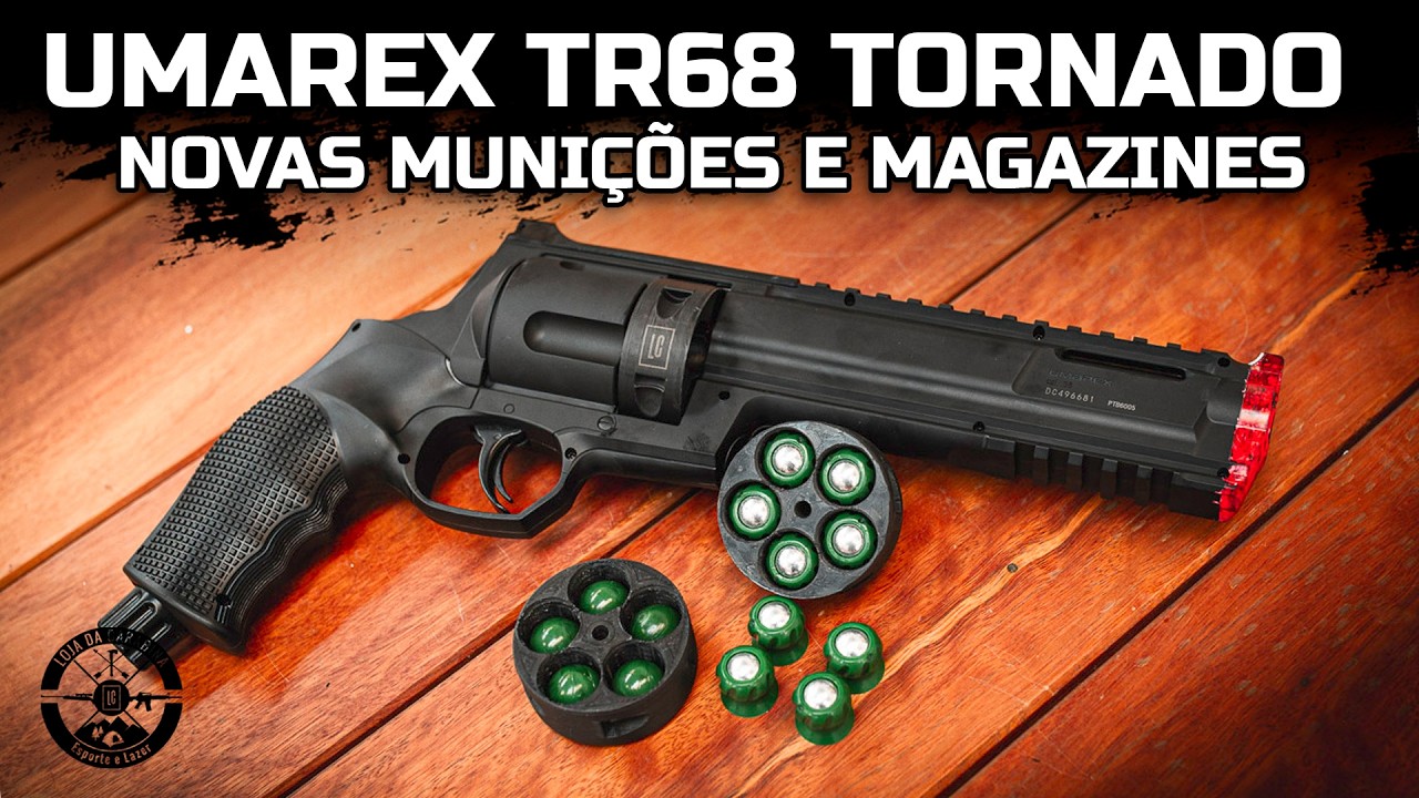 MUNIÇÃO .68 DEVASTADOR! Revólver Umarex T4E TR68 Com Novas Munições