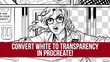 Put line art on a transparent background in Procreate in 40 seconds #shorts