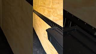Box trailer set up! Etrack, folding ramps and shelf.