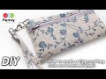How to Make Zippered Bag | DIY Zipper Pouch | Cucire borsetta tutorial | DIY Fabric Purse Wallet