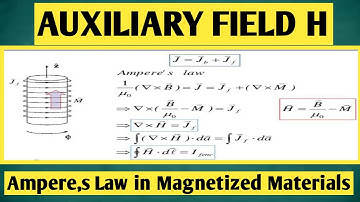 6.3 THE AUXILIARY FIELD H . 6.3.1 Ampere,s Law in Magnetized Materials