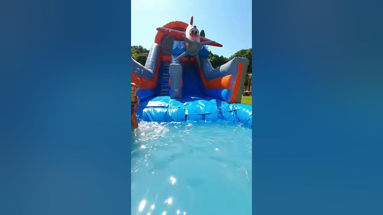 TOBOGGAN AVION 3 EN 1 CHATEAU GONFLABLE YouTube