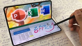 How to Use Microsoft Office in Samsung Z Fold 5  Word, PowerPoint & Excel