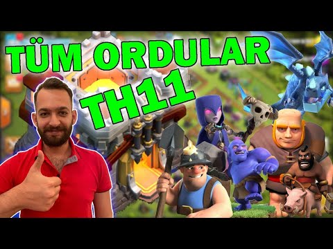 KÖY BİNASI 11 EN GÜÇLÜ TÜM ORDULARLA CANLI SALDIRILAR ! CLASH OF CLANS