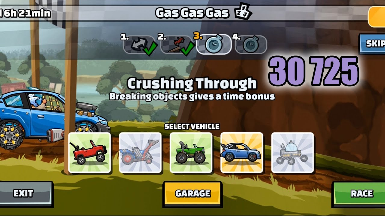 Hill Climb Racing 2 - 30725 points in GAS GAS GAS Team Event