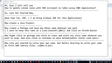 How to update table of database Using JDBC Application | | JAVA | | By Programming With Mee