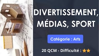 Divertissement, médias, sport - 20 QCM - Difficulté : ⭐⭐