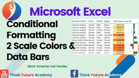 Conditional Formatting 2-Color Scheme & Data Bars