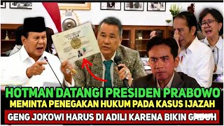 GEMPAR❗AKHIRNYA PRABOWO SETUJU😱HOTMAN TEMUI PRABOWO DIISTANA,KASUS IJAZAH BIKIN GADUH GENG JKW TAMAT