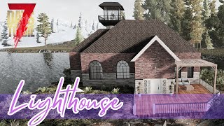 Building A Light House With An Underground Bunker In 7 Days To Die