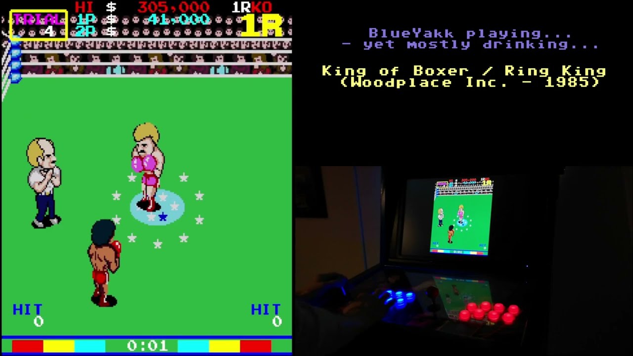 BlueYakk d̶r̶i̶n̶k̶i̶n̶g̶  Playing King of Boxer/Ring King (Woodplace Inc, 1985)