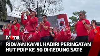 Ridwan Kamil Hadiri Senam Asik Di Peringatan Hut Pdip Ke50  Kabar Petang Tvone