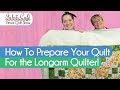 Longarm Quilter Tips | How to Prepare Batting &amp; Backing for Quilt Top🧵 Sew Along with Hannah Part 4