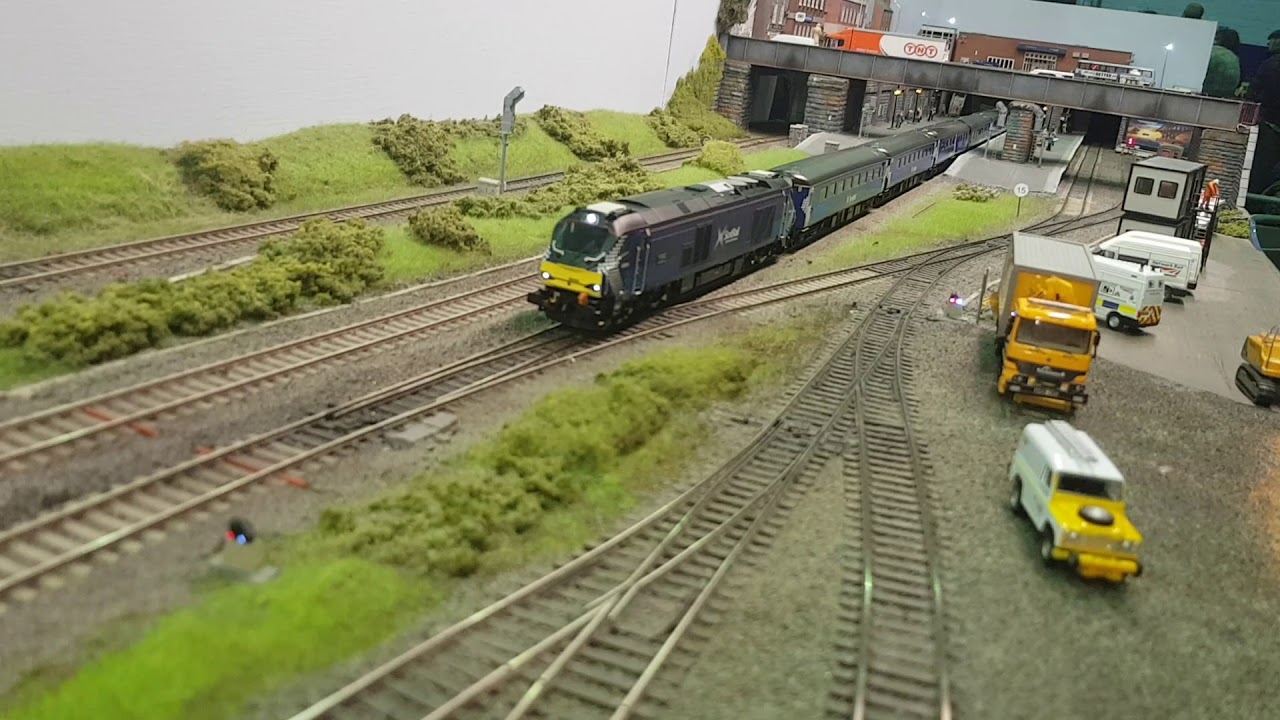 (From another Angle) 68006 Daring at Falkirk Model Railway Exhibitions Allan Bridge Layout