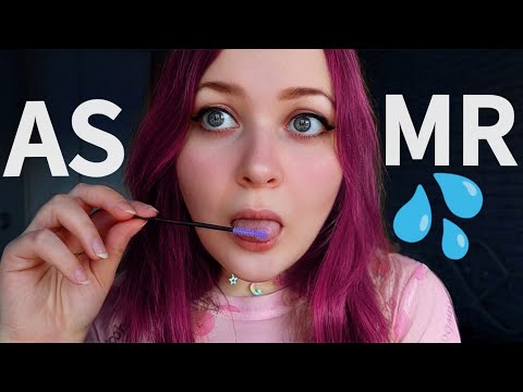 АСМР макияж слюнкой 🐌💄 ASMR SPIT PAINTING your Makeup 💄🐌 [все серии]