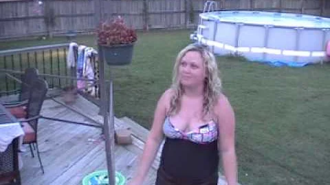 Alicia accepts the ice bucket challenge for ALS.