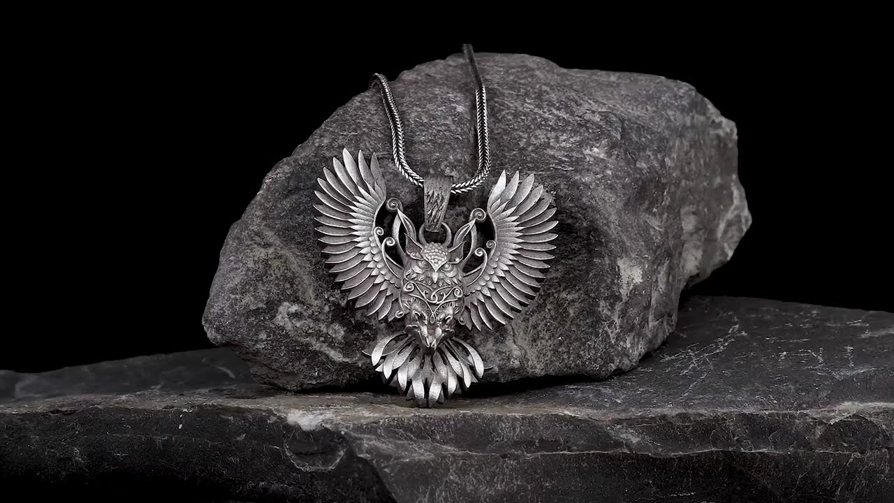 Mystic Owl Silver Pendant – Guardian of the Night