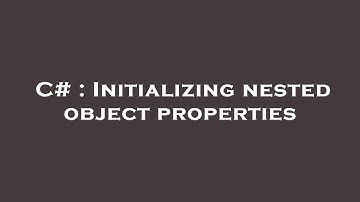 C# : Initializing nested object properties