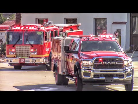 (New Squad) LACoFD Engine 118 & Squad 118 Responding