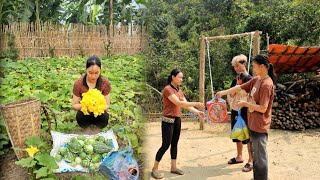 While harvesting pumpkins to sell, the girl and her husband suddenly visited - lythiduyen