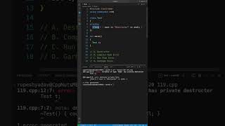 Private Distructor In C++