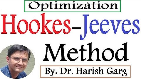 Hookes Jeeves Method |  Pattern Search | Unconstrained Optimization