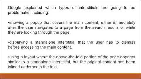 Google Intrusive Interstitials Mobile Penalty - Google Algorithm Update 2017