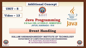 JAVA Unit 5 Event Handling Video 13