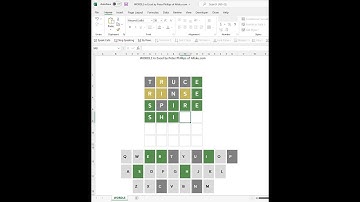 Created WORDLE in Excel