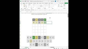 Created WORDLE in Excel