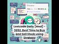 3652. Best Time to Buy and Sell Stock using Strategy [Med] | Leetcode Daily | 12-18-25