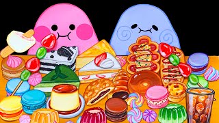 슬라임과 함께하는 다양한 디저트먹방 스톱모션!😋 STOPMOTION Various Dessert Mukbang with Slime!😋