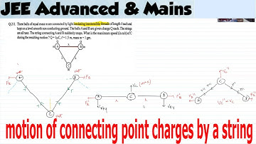 11) Physics |Electrostatics JEE Adv| Three identical charged particles A,B,C are kept at corners of