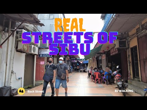 Streets of Sibu, Sarawak/Alleys you have not seen/Real streets ambient/BJ Walking/