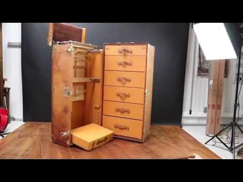 1920s Louis Vuitton monogram wardrobe trunk - Pinth Vintage Luggage