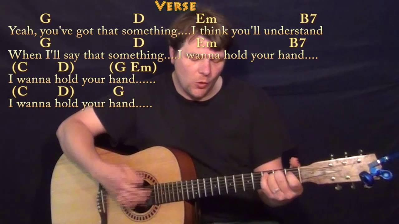 I Want to Hold Your Hand (Beatles) Guitar Cover Lesson with Chords