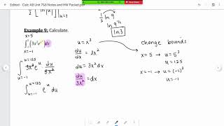 Calc AB Unit 7/8 Day 2 (continued) and Day 3 Notes