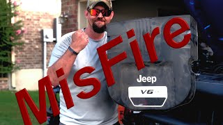 Fixing the Misfire on a Jeep Wrangler... Viewer Discretion Advised LOL!