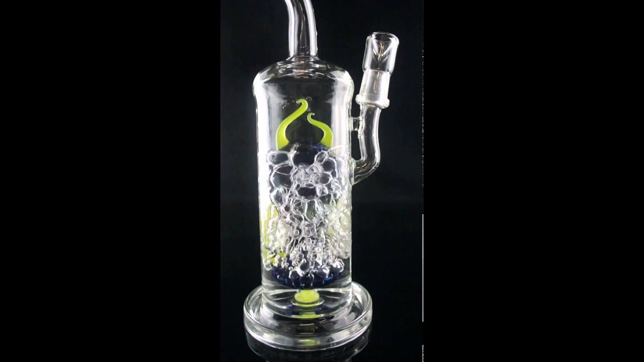 Burner Glassworks Worked Donut Gridded Showerhead Heady Tube