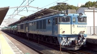 JR貨物 EF64-1041+EF64-1014 専用貨物列車 (3088レ EF64原色重連)② 鶴舞